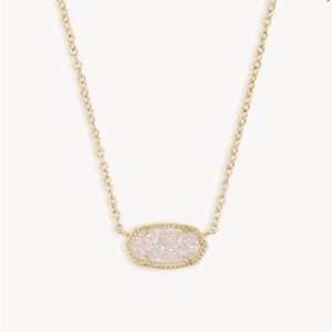 Kendra Scott Elisa Gold Pendant Necklace - iridescent drusy
